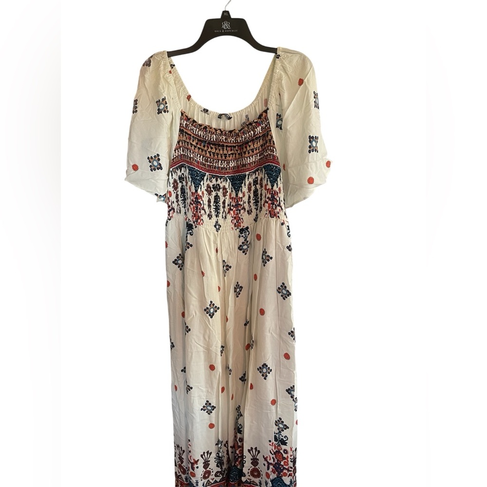 BloomChic Cream and Black Maxi Dress